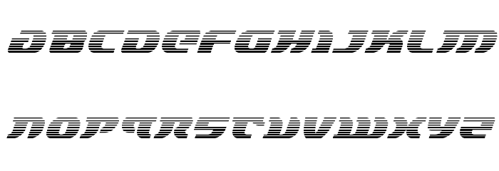 Lord of the Sith Gradient Italic Font LOWERCASE