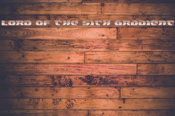 Lord of the Sith Gradient Font examples