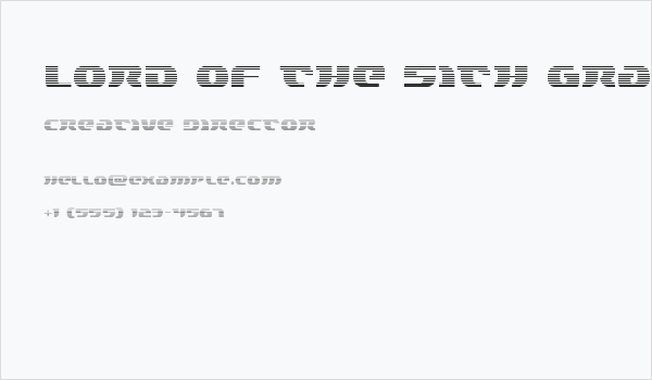 Lord of the Sith Gradient Business Card