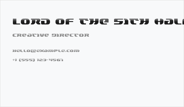 Lord of the Sith Halftone Business Card