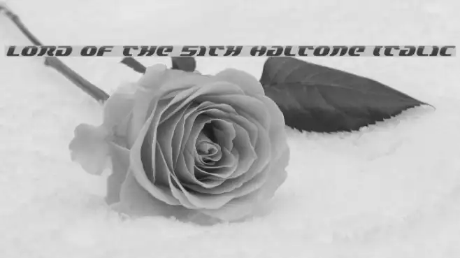 Lord of the Sith Haltone Italic Example 2