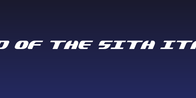 Lord of the Sith Italic Social Header