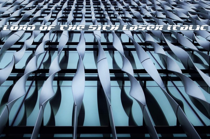 Lord of the Sith Laser Italic Example 1