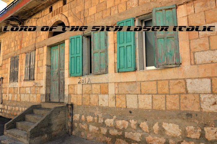 Lord of the Sith Laser Italic Example 3