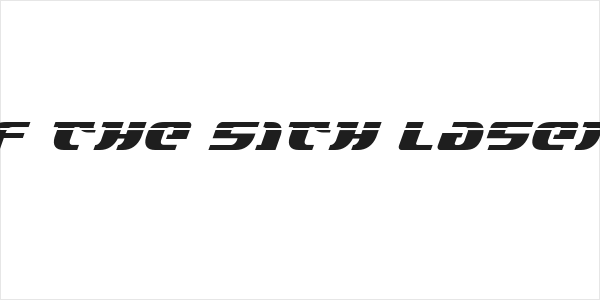 Lord of the Sith Laser Italic Logo