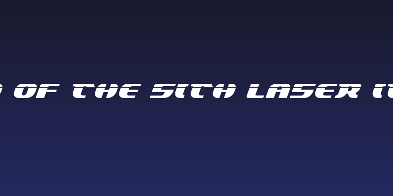 Lord of the Sith Laser Italic Social Header