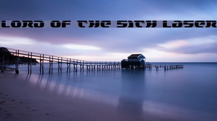 Lord of the Sith Laser Font examples