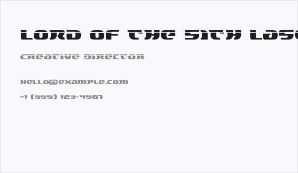 Lord of the Sith Laser Business Card