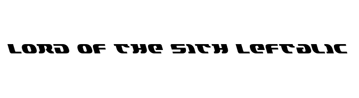 Lord of the Sith Leftalic  Free Fonts Download