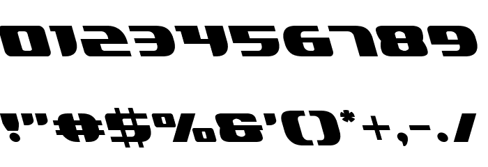 Lord of the Sith Leftalic Font OTHER CHARS