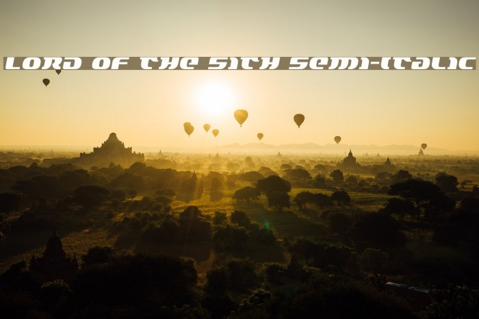 Lord of the Sith Semi-Italic Example 1