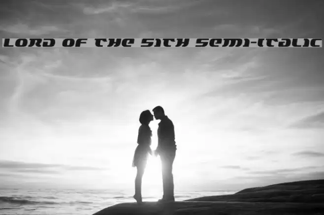 Lord of the Sith Semi-Italic Font examples