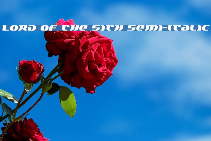 Lord of the Sith Semi-Italic Example 3