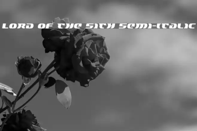 Lord of the Sith Semi-Italic Font examples