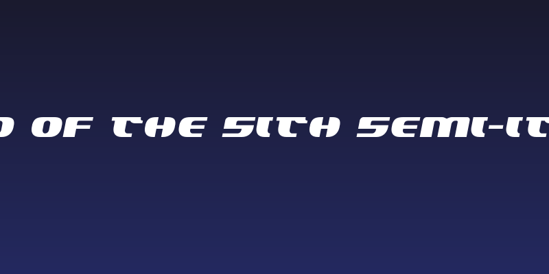 Lord of the Sith Semi-Italic Social Header
