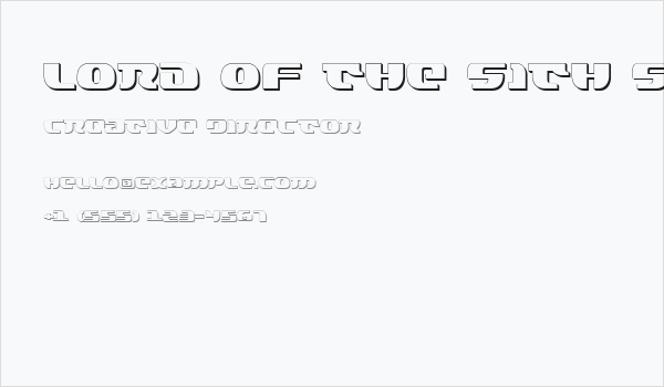 Lord of the Sith Shadow Business Card