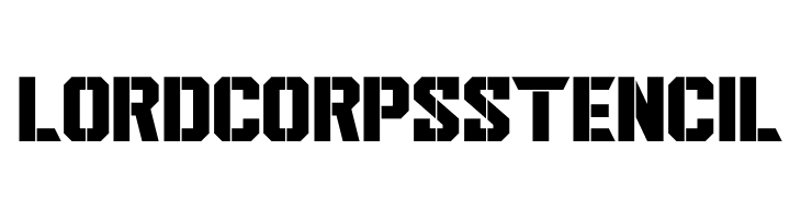 Lordcorps Stencil  नि: शुल्क फ़ॉन्ट्स डाउनलोड