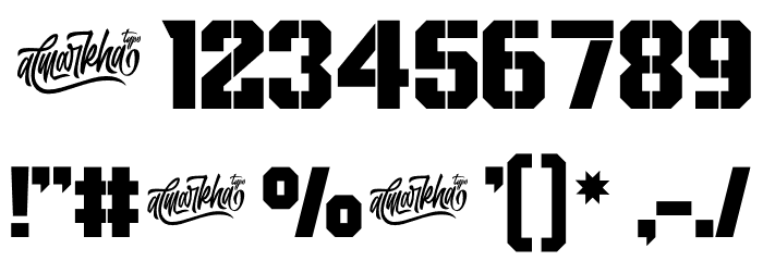 Lordcorps Stencil Font OTHER CHARS