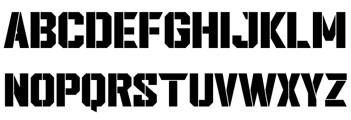Lordcorps Stencil Font LOWERCASE