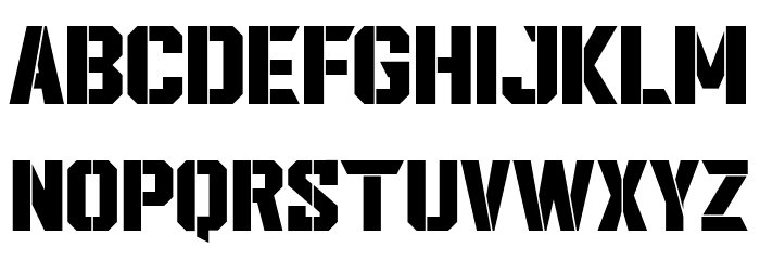 Lordcorps Stencil Font LOWERCASE