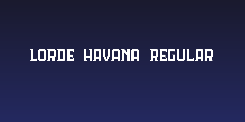Lorde Havana Regular Social Header