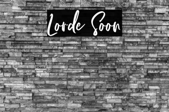 Lorde Soon Font examples