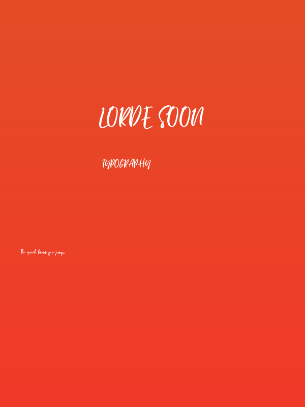 Lorde Soon Poster