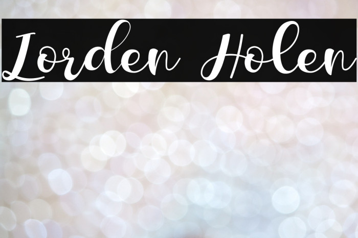 Lorden Holen Font examples