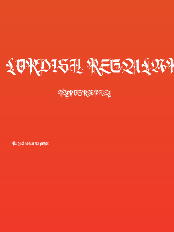 Lordish Regular Poster