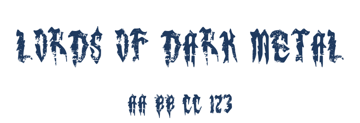 Lords of Dark Metal Font Preview