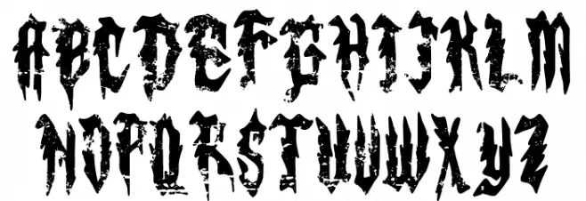 Lords of Dark Metal Fonte MINÚSCULAS