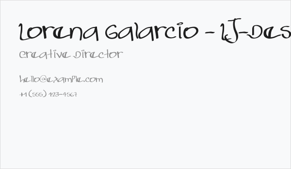 Lorena Galarcio - LJ-Design Studios Gross Business Card
