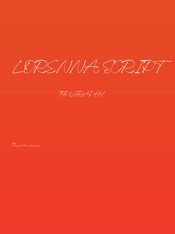 Lorenna Script Poster