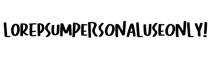 Lorepsum PERSONAL USE ONLY!  フリーフォントのダウンロード