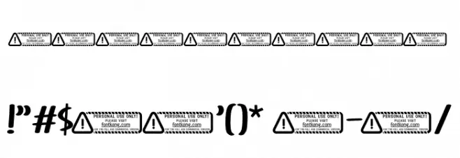 Lorepsum PERSONAL USE ONLY! Font OTHER CHARS