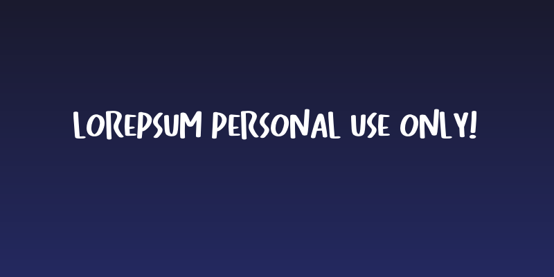 Lorepsum PERSONAL USE ONLY! Social Header