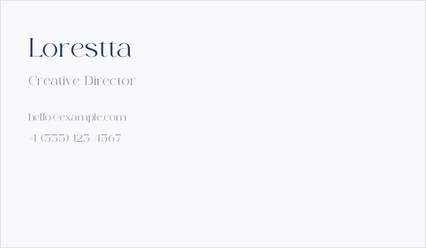 Lorestta Business Card