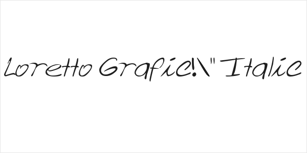 Loretto Grafic!" Italic Logo
