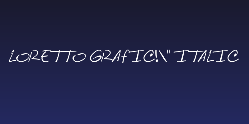 Loretto Grafic!" Italic Social Header