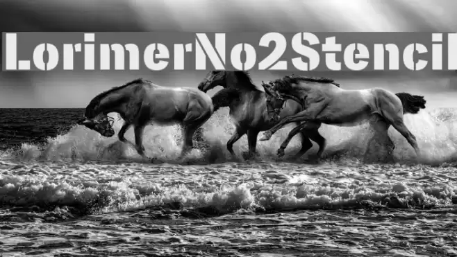 LorimerNo2Stencil Font examples