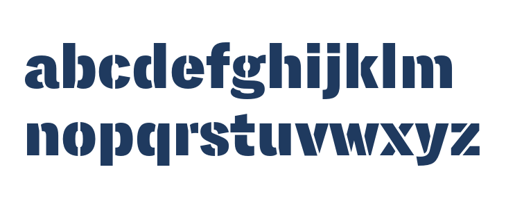 LorimerNo2Stencil Lowercase