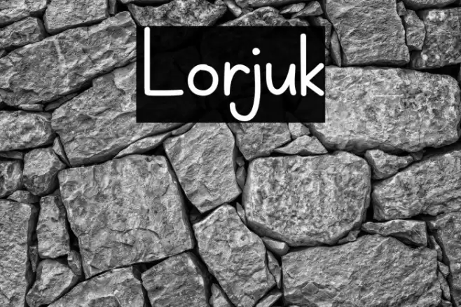 Lorjuk Font examples