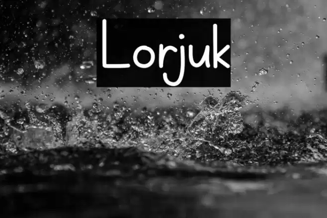 Lorjuk Font examples