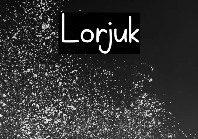 Lorjuk Font examples