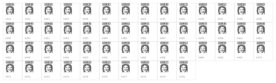 Lorra Lorra Dates! Regular Character Map