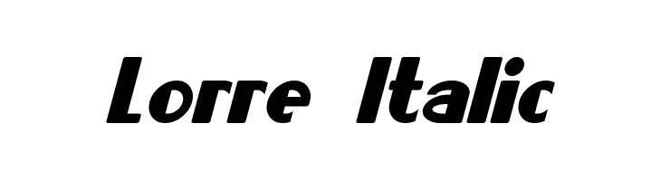 Lorre Italic Font