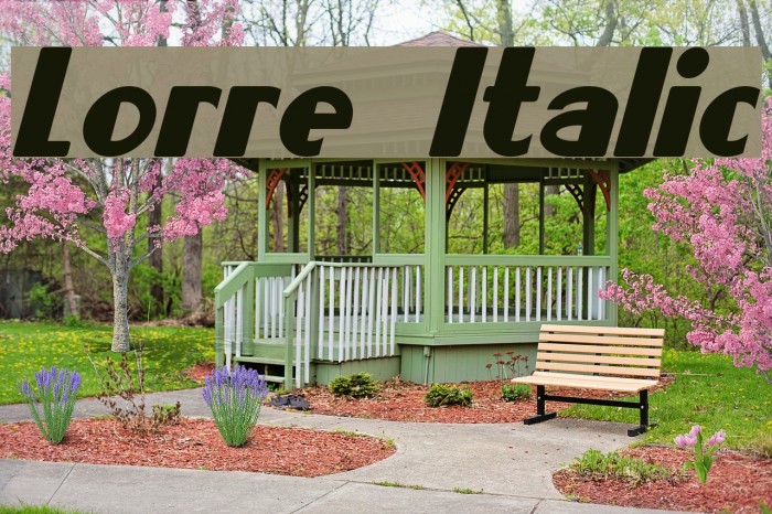Lorre Italic Font examples