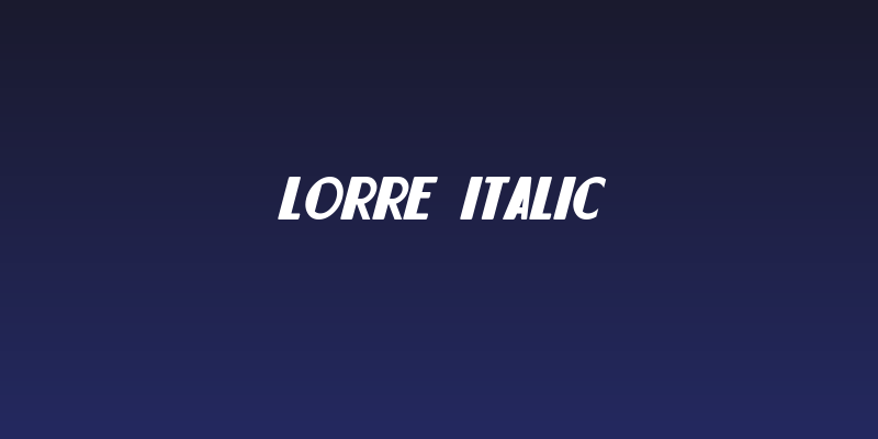 Lorre Italic Social Header