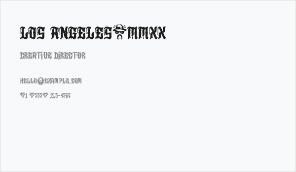 Los Angeles+MMXX Business Card