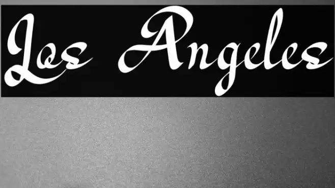 Los Angeles Font examples